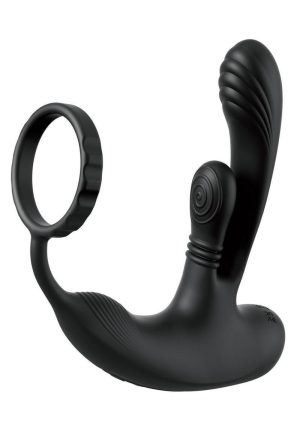 Anal Fantasy Elite Ass-Gasm IntiMotion Multi-motor Rechargeable Silicone Anal Plug - Black