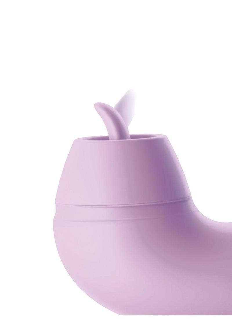 Fantasy for Her G-Touch Pulse Pro Rechargeable Silicone Rabbit Vibrator with Clitoral Stimulator - Purple - Image 3