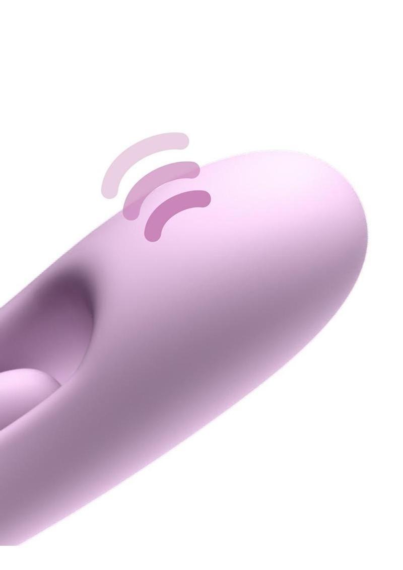 Fantasy for Her G-Touch Pulse Pro Rechargeable Silicone Rabbit Vibrator with Clitoral Stimulator - Purple - Image 4