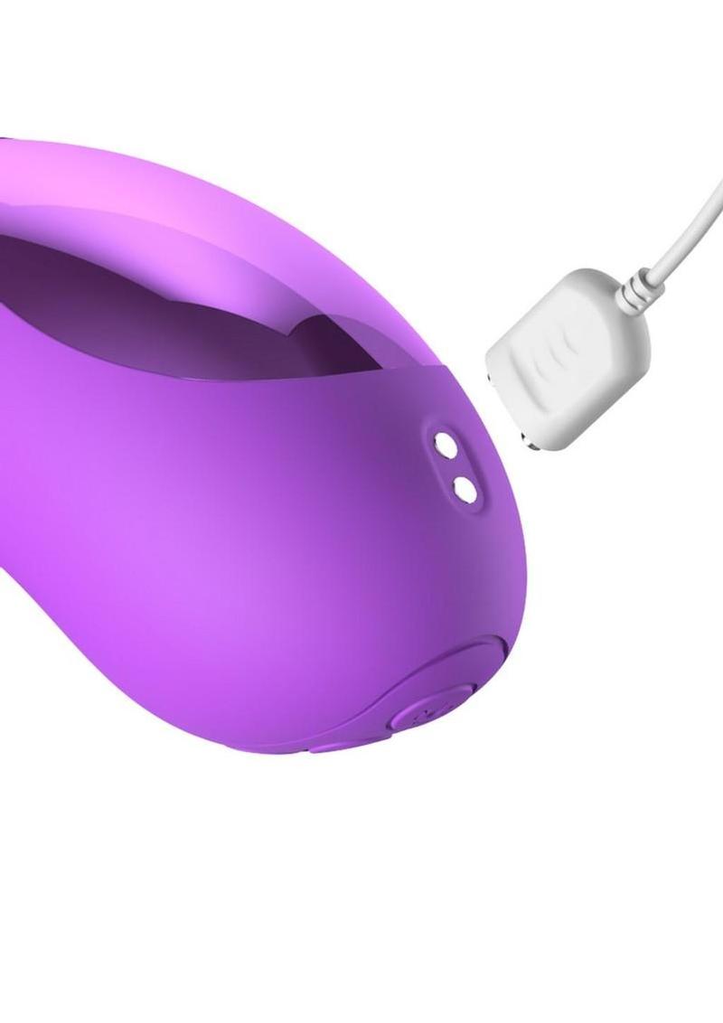 Fantasy for Her IntiMotion G-Pro Rechargeable Silicone Rabbit Vibrator with Clitoral Stimulator - Purple - Image 4