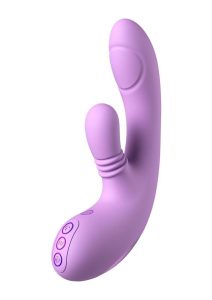Fantasy for Her IntiMotion Flutter Pro Rechargeable Silicone Rabbit Vibrator with Clitoral Stimulator - Purple