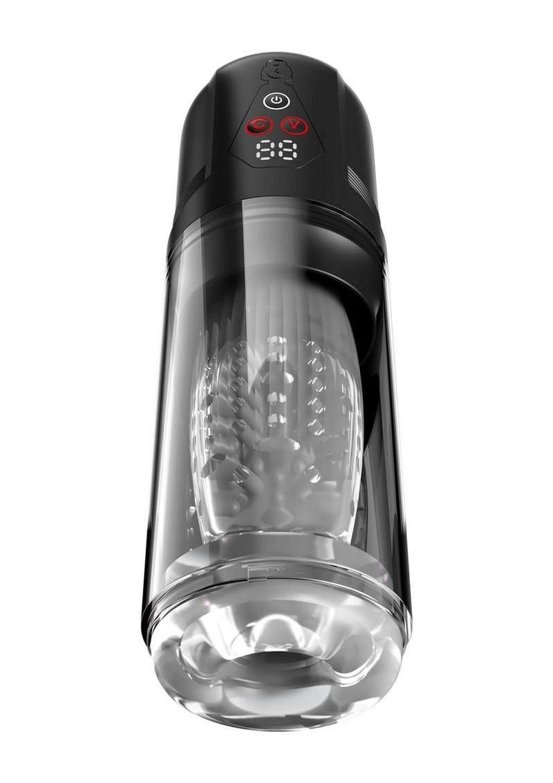PDX Elite Rechargeable Mega-Bator Pro Masturbator - Clear/Black