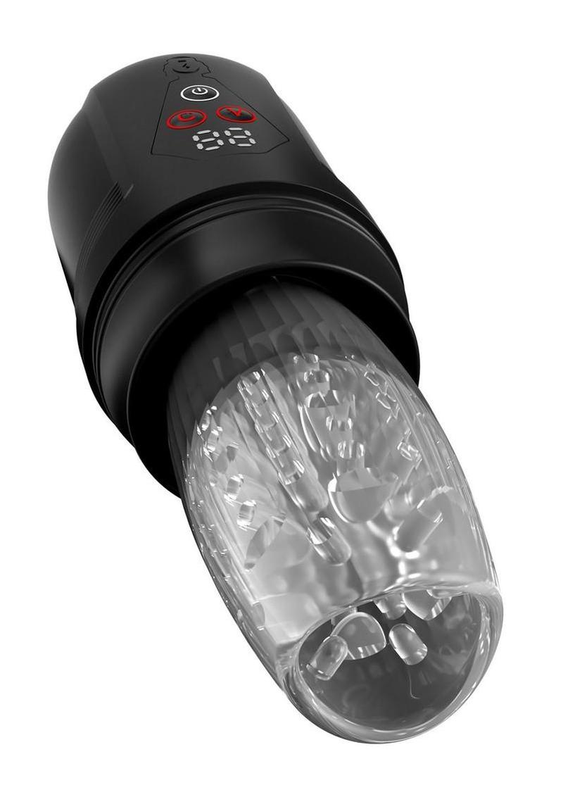 PDX Elite Rechargeable Mega-Bator Pro Masturbator - Clear/Black - Image 3