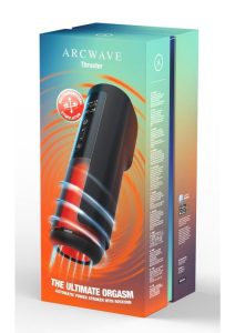 Arcwave Thruster Rechargeable Silicone App Compatible Stroker - Black/Orange