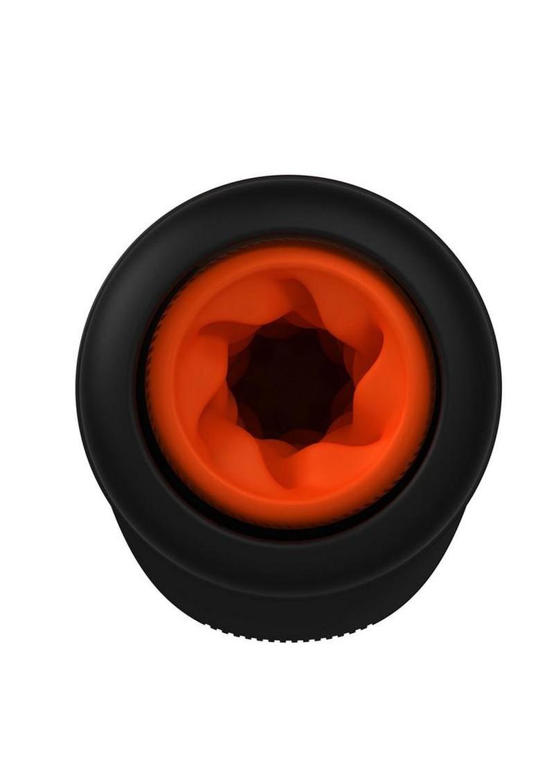 Arcwave Thruster Rechargeable Silicone App Compatible Stroker - Black/Orange - Image 3