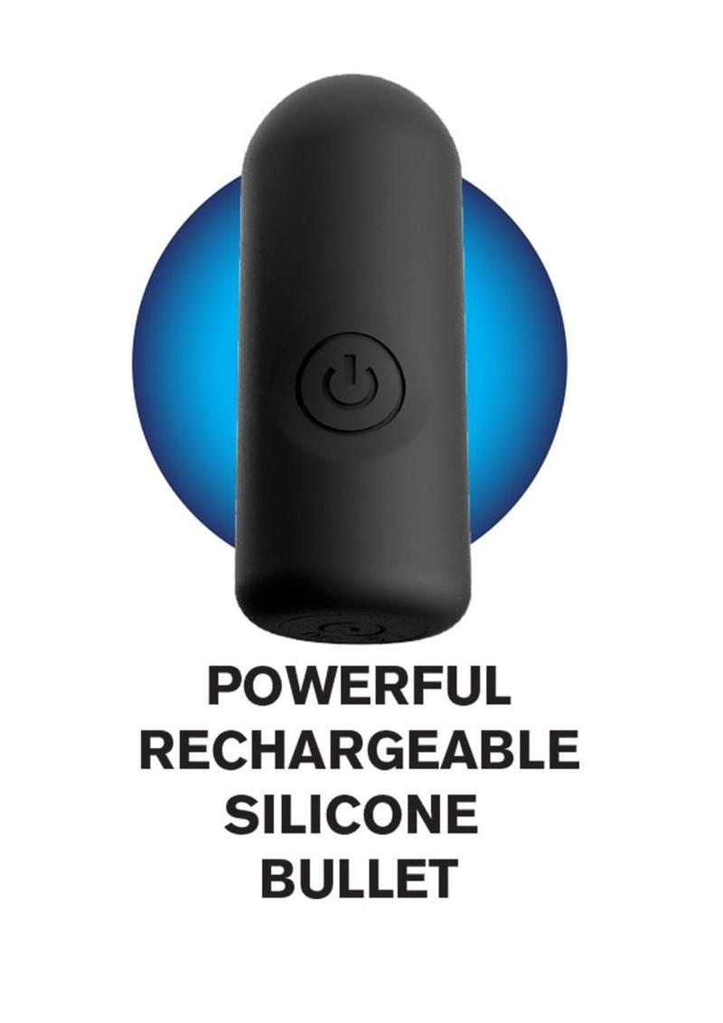 Fantasy X-Tensions Vibrating Real Feel Extension with Rechargeable Bullet 2in - Black - Image 4