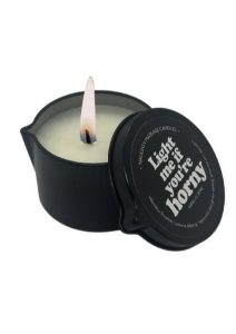 Kama Sutra Naughty Notes LIGHT ME IF YOU`RE HORNY 2oz Massage Candle with Pour Spout Tin