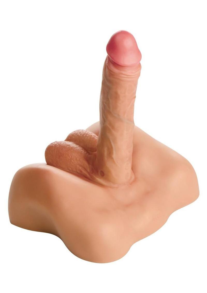 Jock Power Rod Thrusting and Vibrating Rechargeable Silicone Dildo with Remote Control - Vanilla - Image 4