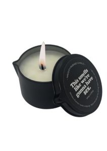 Kama Sutra Naughty Note THIS SMELLS LIKE WE GUNNA HAVE SEX 2oz Massage Candle with Pour Spout Tin