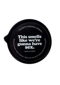 Kama Sutra Naughty Note THIS SMELLS LIKE WE GUNNA HAVE SEX 2oz Massage Candle with Pour Spout Tin