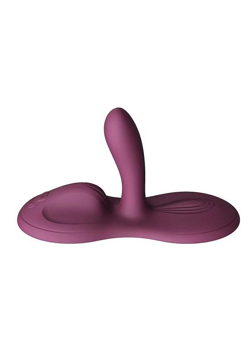 Zalo Flora Rechargeable Silicone App Compatible Smart Vibrating Pad - Purple - Image 3