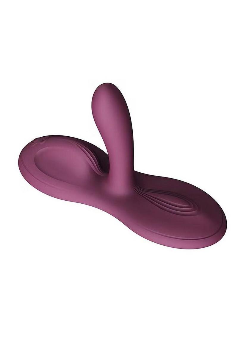 Zalo Flora Rechargeable Silicone App Compatible Smart Vibrating Pad - Purple - Image 4