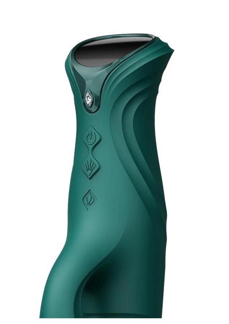 Zalo Mose 2 Rechargeable Silicone App Compatible G-Spot Rabbit Thruster - Green - Image 4