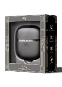 Zalo Apis Rechargeable Silicone App Compatible Vibrating Couple`s Ring - Black