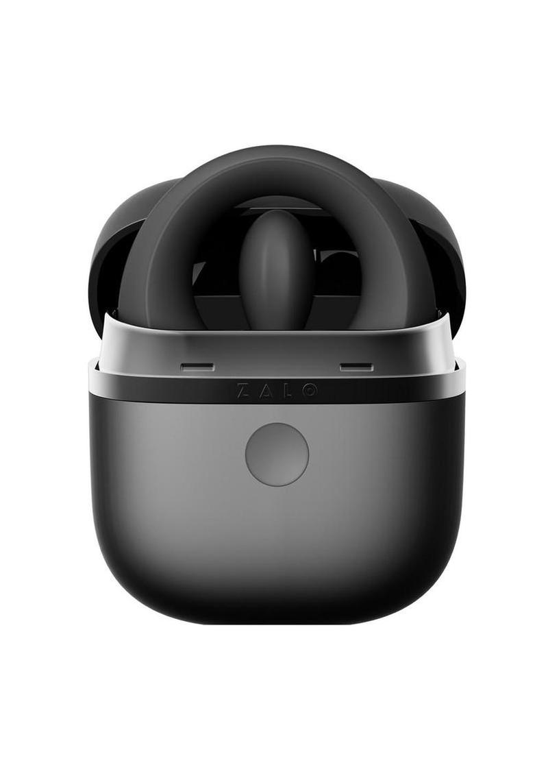 Zalo Apis Rechargeable Silicone App Compatible Vibrating Couple`s Ring - Black - Image 3