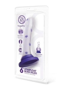 Together Starfloat Bliss Silicone Dildo 6in - Clear/Purple