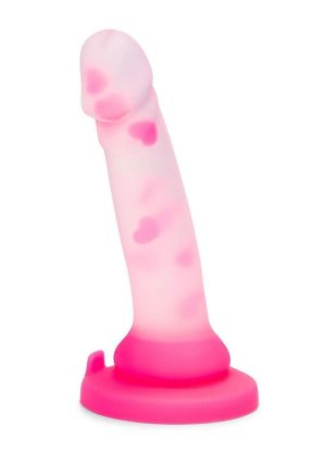 Together Heartfloat Bliss Silicone Dildo 6in - Clear/Pink