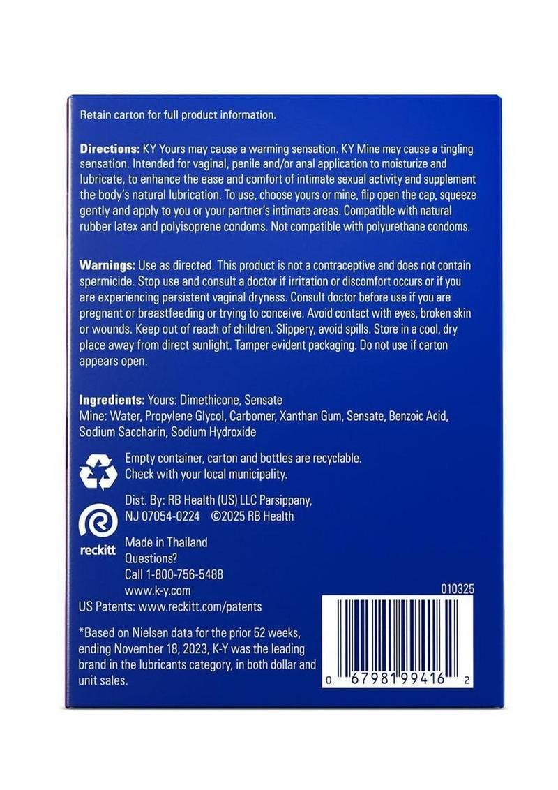 KY Yours and Mine Couples Lubricant Set 1.69oz (2 Piece) - Image 4