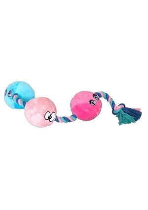 Scruffy Tug Buttons - Pink/Blue