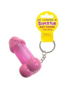 Super Fun Penis Slinky Keychain - Purple
