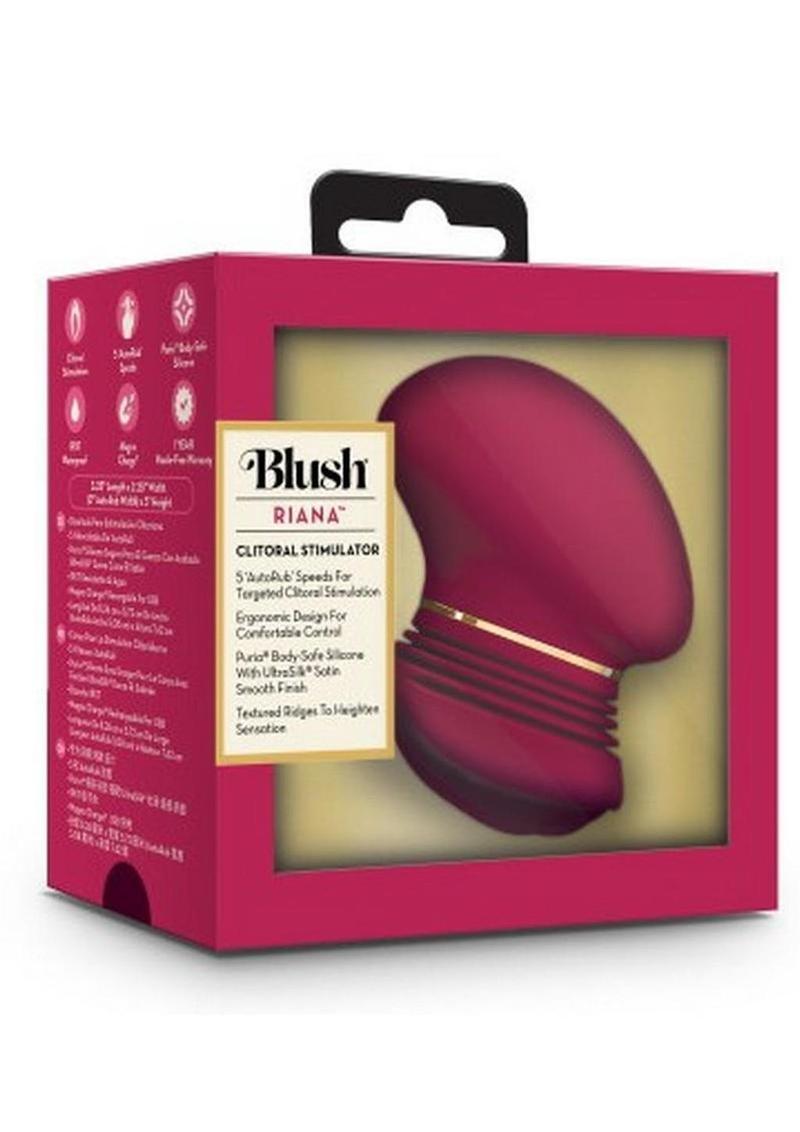 The Blush Collection Riana Rechargeable Silicone Clitoral Stimulator - Mulberry Wine