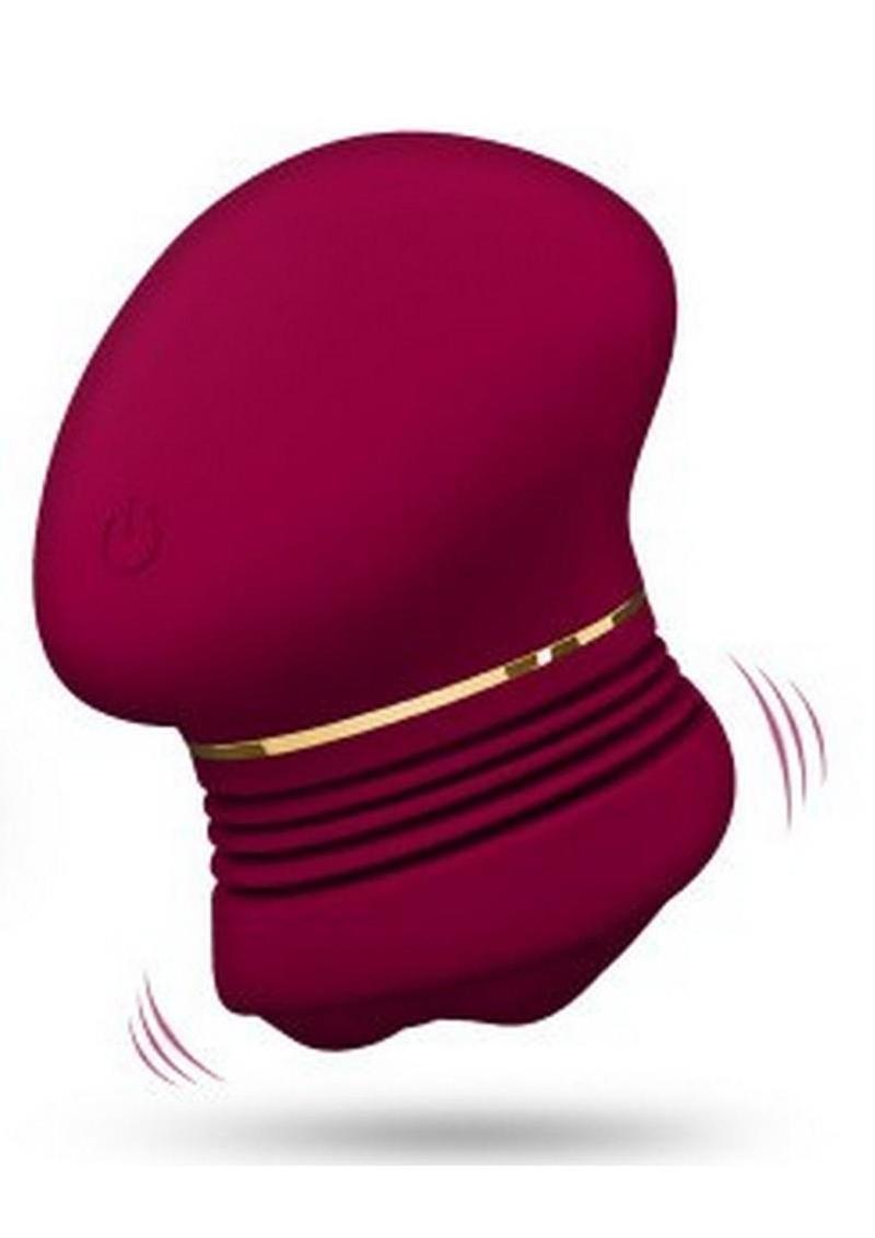 The Blush Collection Riana Rechargeable Silicone Clitoral Stimulator - Mulberry Wine - Image 3