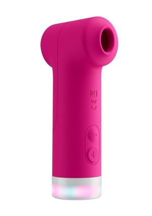 Lovense Fizz Dual-Head Rechargeable Silicone Clitoral Vibrator With Oral-Like Suction and Tapping - Pink/White