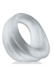 Hunkyjunk Expander Slimmer Scoop Style Silicone Cockring - Clear Steam