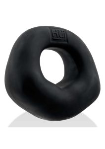 Hunkyjunk Fit Bulge Hung-Style Silicone Cockring - Black Fog