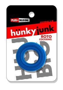 Hunkyjock Roto Grooved Gripper Ribbed Cockring - Teal Fizz
