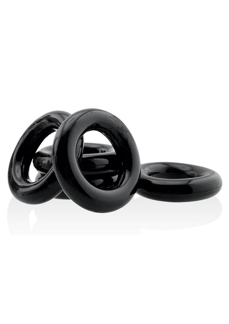 Hunkyjunk Jacker 5 Stack Super-Strong Cockrings (5 Pack) - Black - Image 3