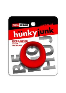 Hunkyjunk Expander Slimmer Scoop Style Silicone Cockring - Red Velvet