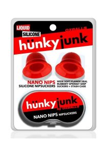 Hunkyjunk Nano Nips Just the Tip Silicone Nipple Nubs - Red