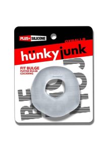 Hunkyjunk Fit Bulge Hung-Style Silicone Cockring - Clear Steam