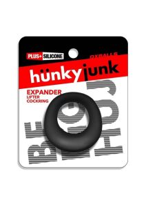 Hunkyjunk Expander Slimmer Scoop Style Silicone Cockring - Black Fog