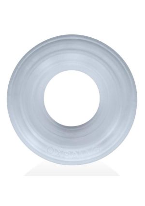 Hunkyjock Roto Grooved Gripper Ribbed Cockring - Clear Steam
