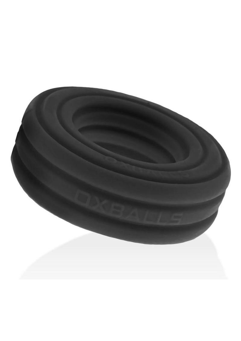 Hunkyjock Roto Grooved Gripper Ribbed Cockring - Black Fog - Image 3