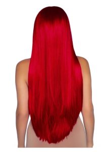 Leg Avenue Long Striaght Center Part Wig 33in - Red