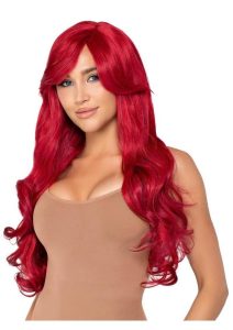 Leg Avenue Long Wavy Wig 27in - Red