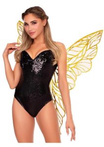 Leg Avenue Iridescent Strapless Fairy Wings - O/S - Gold