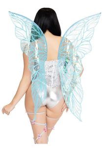 Leg Avenue Iridescent Strapless Fairy Wings - O/S - Blue