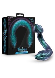 Temptasia Twin Python Silicone Double-Ended Dildo - Green/Blue