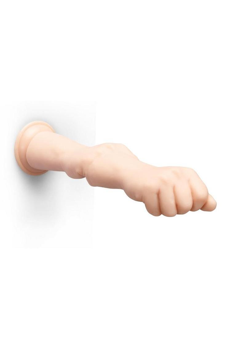 B-Vibe Fist Style Realistic Dildo with Suction Cup 14.5in - Vanilla - Image 3