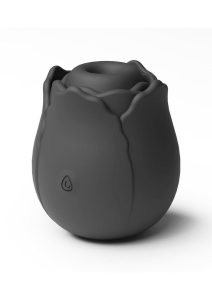 INYA The Vibrating Rose Rechargeable Silicone Clitoral Vibrator - Black