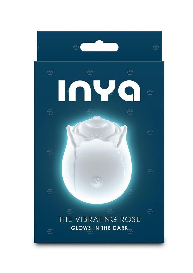 INYA The Vibrating Rose Rechargeable Silicone Clitoral Vibrator - White
