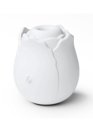 INYA The Vibrating Rose Rechargeable Silicone Clitoral Vibrator - White