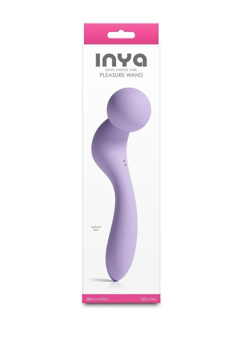 INYA Pleasure Wand Rechargeable Silicone Dual End Vibrator - Lavender