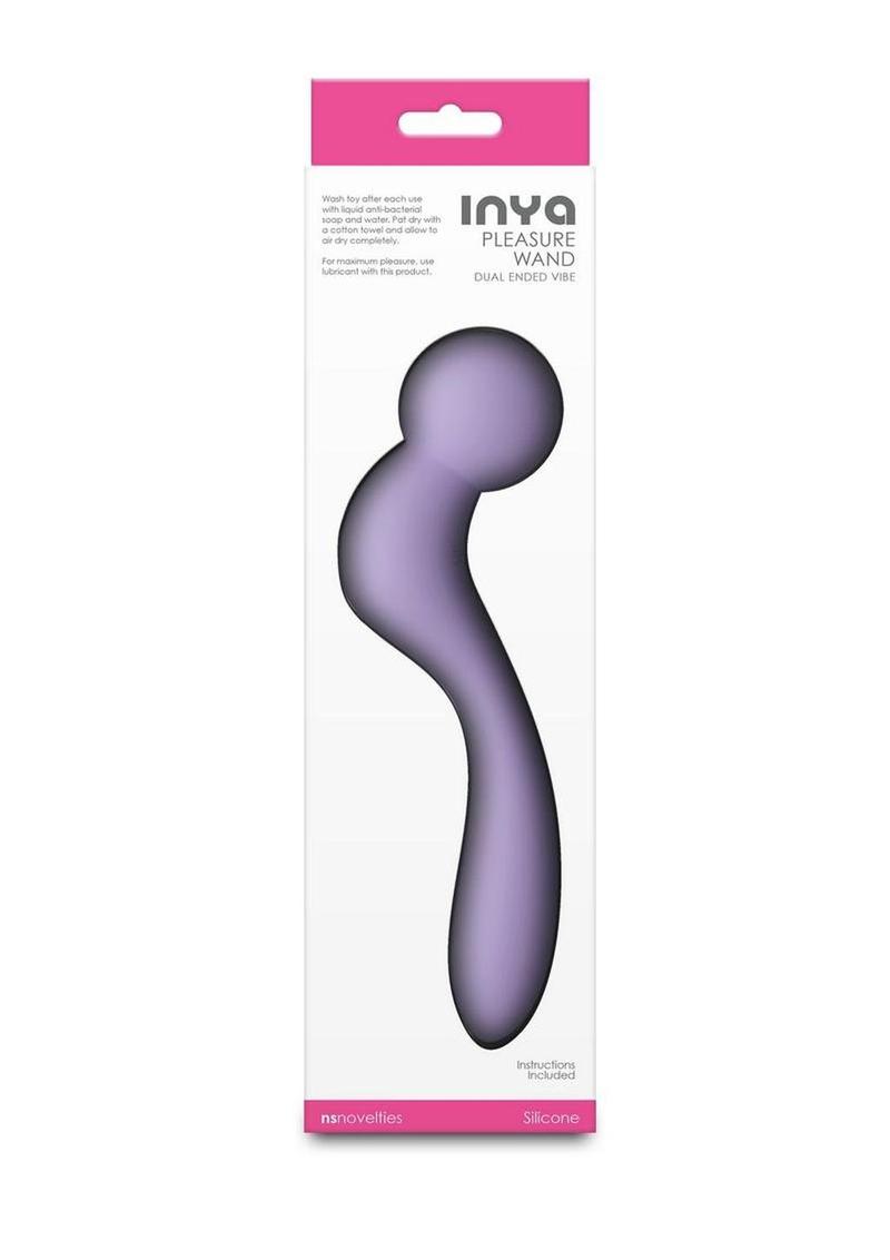 INYA Pleasure Wand Rechargeable Silicone Dual End Vibrator - Lavender - Image 4