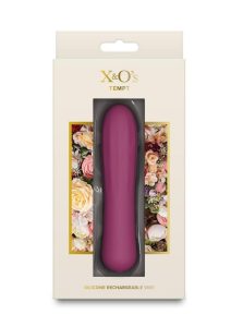 X and O`s Tempt Rechargeable Silicone Compact Vibrator - Magenta