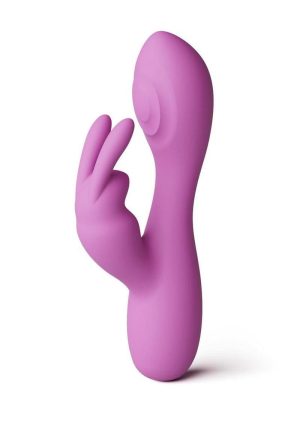 X and O`s Devotion Rechargeable Silicone Compact Rabbit Vibrator - Purple